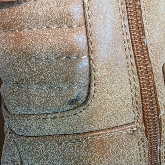 Guess GG Meara Lace-Up Distressed Combat Boots 10M Dark Natural LL - Picture 10 of 12